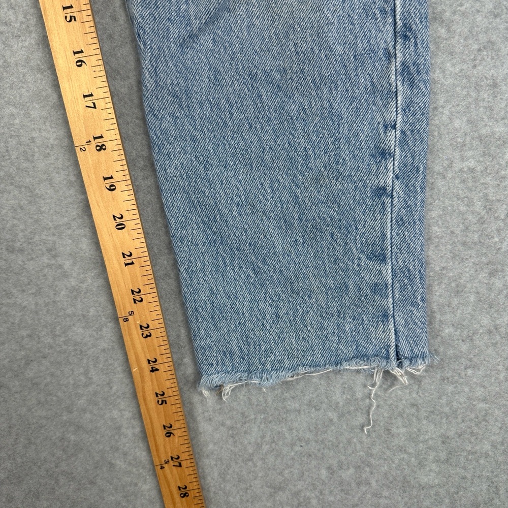 Garage Denim Mom Jeans Womens 00 Distressed Ripped Mid Rise Blue Denim Casual - Picture 7 of 14